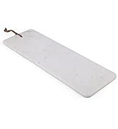 BIRDROCK HOME 23" Marble Serving Board | 100% Natural, Premium Marble | 23" L x 8" W | Charcuteri...