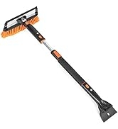 Snow MOOver 39" Extendable Car Snow Brush with Squeegee & Ice Scraper - Foam Grip - Auto Windshie...