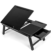 Sofia + Sam Laptop Bed Tray, Work from Home Desk, Bamboo Lap Desk, Folding TV Tray Table, Smartph...