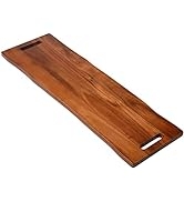 BIRDROCK HOME 36" Acacia Wooden Cheese Serving Board with Handles - Extra Long - Party Charcuteri...