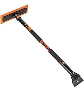 BIRDROCK HOME Snow MOOver 55" Extendable Foam Car Snow Brush and Ice Scraper with Soft Grip - Win...