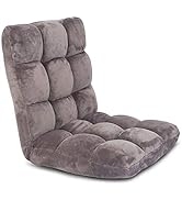 BIRDROCK HOME Adjustable 14-Position Memory Foam Floor Chair - Pillow Gaming Chair - Comfortable ...