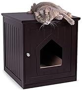 BirdRock Home Decorative Cat House & Side Table - Cat Home Covered Nightstand - Indoor Pet Crate ...