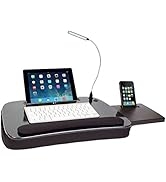 Sofia + Sam Multi Tasking Memory Foam Lap Desk with USB Light and Mouse Pad - Portable Foldable H...