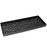 BIRDROCK HOME Rubber Boot Tray - 34 inch Decorative Boot Tray for Entryway Indoor - Shoe Tray