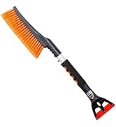 Snow Moover 24” Compact Snow Brush with Ice Scraper for Car Windshield - Comfortable Foam Grip - ...