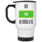 14 Oz White Travel Mug