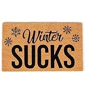 BIRDROCK HOME Winter Sucks Coir Doormat - 18 x 30 Inch - Funny Door Mat - Standard Welcome Mat - ...