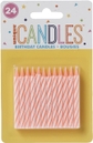 Pink Striped Candles