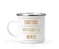 12 Oz White Camping Mug