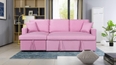 Linen Fabric Reversible Sleeper Sectional Sofa